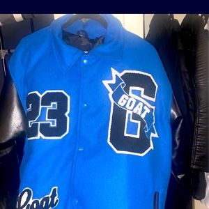 Mens leather Varsity jacket